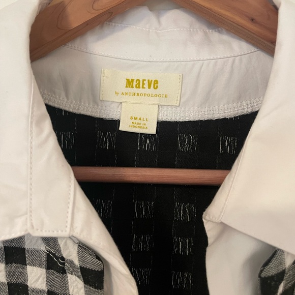 Maeve Collared Tie-Front Top - size small - Picture 4 of 5